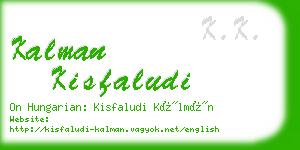 kalman kisfaludi business card